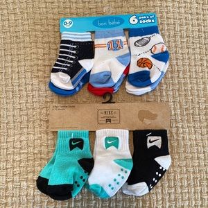 9 pairs of newborn socks!